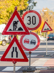 Baustelle auf einer Straße