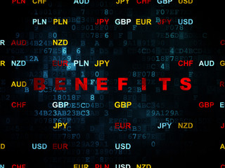 Fototapeta premium Finance concept: Benefits on Digital background