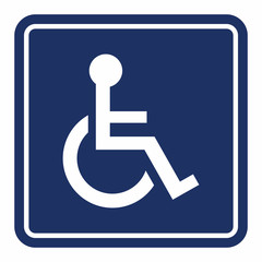 Handicap, wheelchair person sign