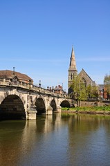 Fototapeta premium The English Bridge, Shrewsbury.