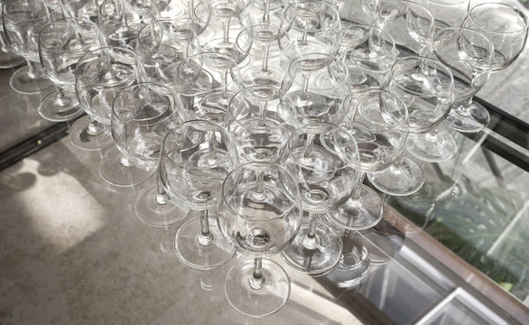 empty wine glasses