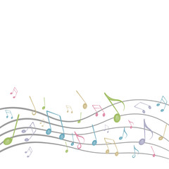 Obraz premium Vector Illustration of an Abstract Background with Music Notes
