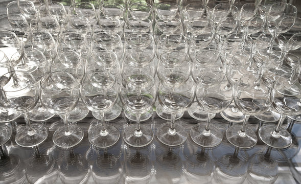empty wine glasses