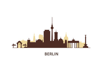 Obraz premium Berlin skyline silhouette