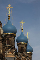 Fototapeta na wymiar Russian Orthodox Church dedicated to Saint Simeon in Dresden, Ge