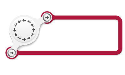 Vector red box for your text and arrows