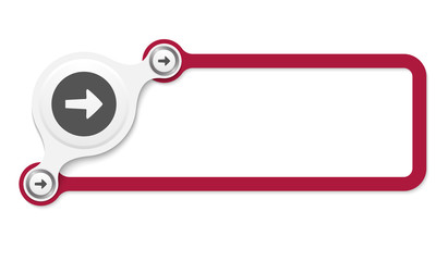 Vector red box for your text and arrows