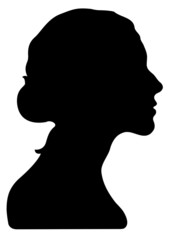 Naklejka na ściany i meble Tête femme silhouette