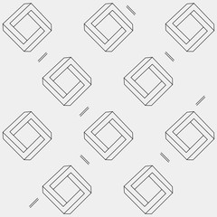  pattern of impossible shapes, rectangles, triangles