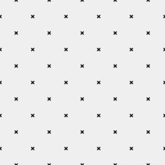 Pattern geometric seamless monochrome minimalistic cross