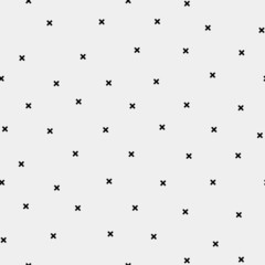 Pattern geometric seamless monochrome minimalistic cross