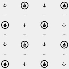 Marine anchor and ship pattern