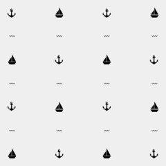 Marine anchor and ship pattern