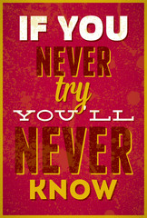 Vintage typography vector illustration with grunge effects. 