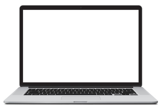 Vector illustration of laptop isolated on white background