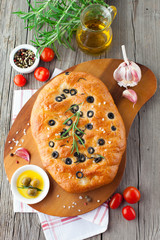 Italian focaccia bread