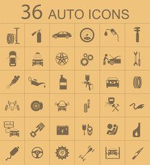 Set of car service icons