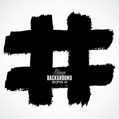 Abstract grunge ink draw shape in vector