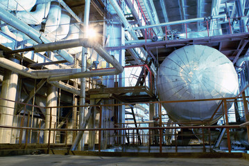 Industrial zone, Steel pipelines and valves