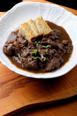 Goulash with dumplings