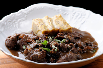 Goulash with dumplings