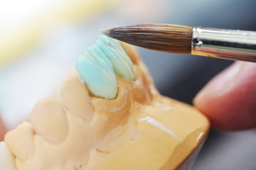  table with dental tools