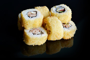 Delicious sushi rolls