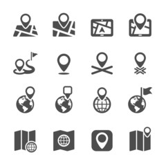 navigation icon set, vector eps10