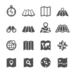 map icon set, vector eps10