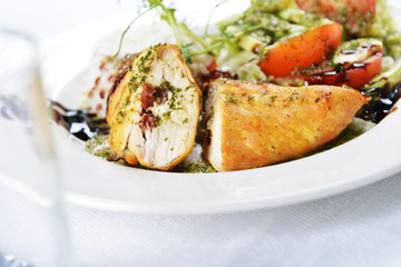 roasted chicken and  rice