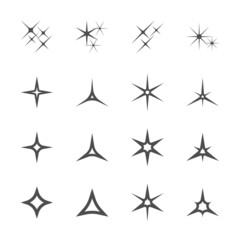 sparkles icon set 4, vector eps10