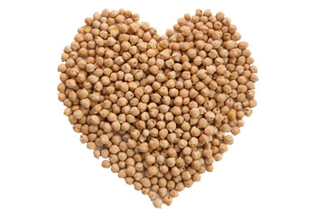Heart of raw chickpeas