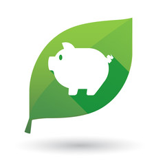 Green leaf icon with a pig
