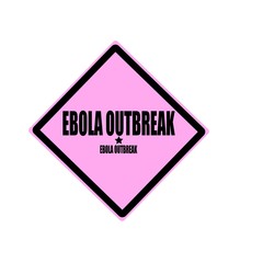 Obraz premium Ebola outbreak black stamp text on pink background