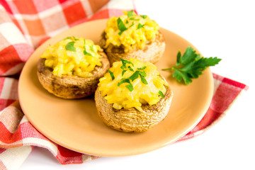 Mushrooms stuffed with cheese