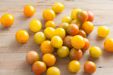 ripe organic colorful mini tomatoes