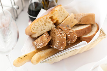 basket with bread
