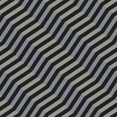 retro geometric diagonal zigzag seamless pattern - vector