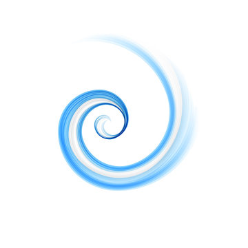Vector sign vortex in blue and white