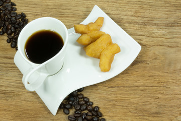 doughstick and coffee