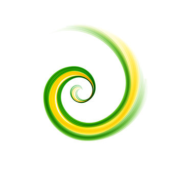Vector sign vortex in green and yellow