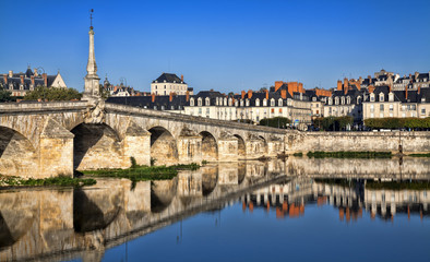 Bridge over the Loire River in Blois, France