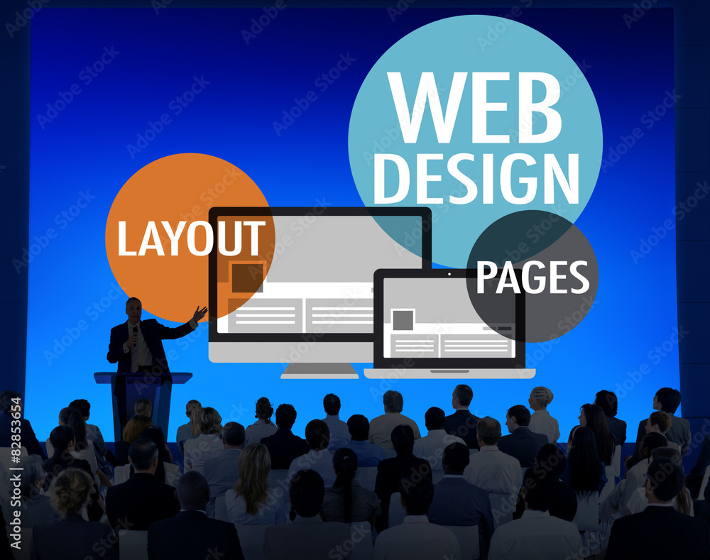 Aufkleber web design content creative website responsive concept
