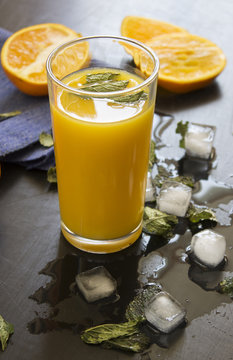 Апельсиновый сок с мятой
