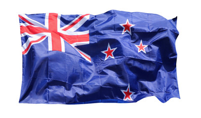 Flag of New Zealand - isolated on white background