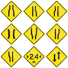 Narrow Road Signs In Chile