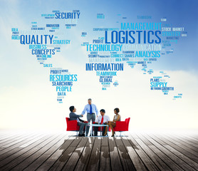 Logistics Management Freight Service Production Concept