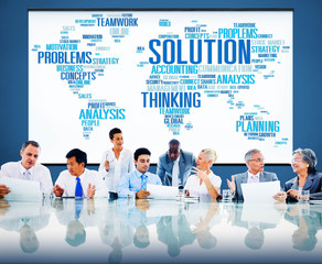 Solution Success Sloved Decision Strategic Progress Concept