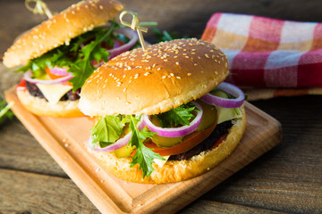 homemade hamburgers