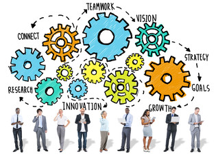Team Teamwork Goals Strategy Vision Business Support Concept